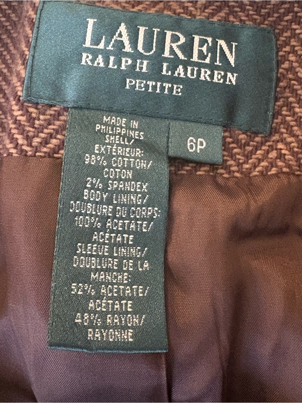 Ralph Lauren Brown Textured Tweed Blazer - Picture 10 of 10